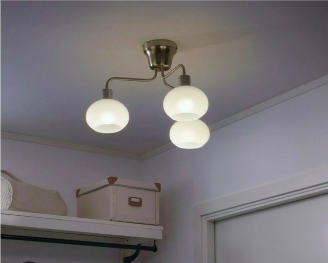Lampara techo Ikea 3 tulipas, vintage descatalogad