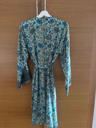 Kimono KALANI turquesa estampado