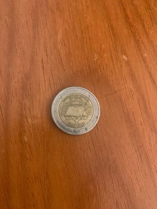 Moneda 2€ extraño fallo de fabrica tratado de Roma