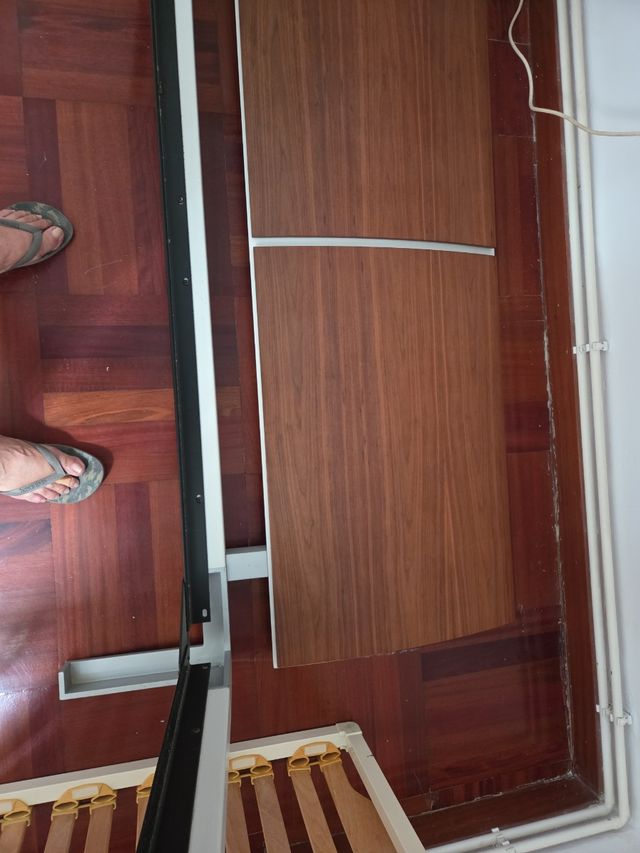Cabezal y estructura cama  madera