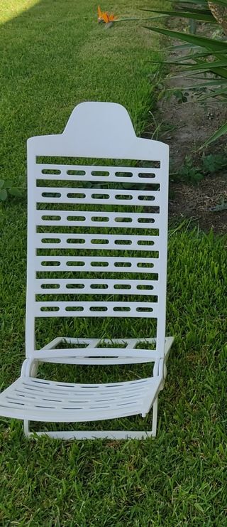 Silla playa blanca plegable