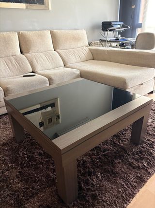 Muebles salón modernos -madera oscura