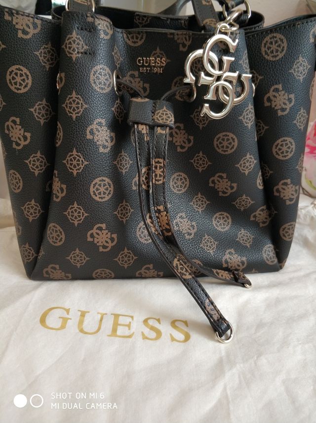 Borsa Guess marrone-nera