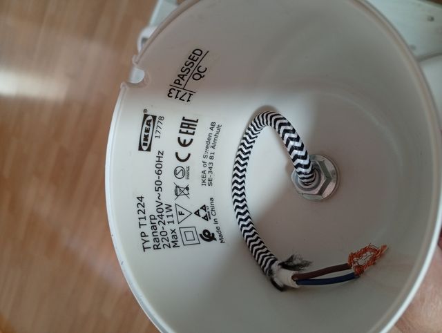 2 Lámparas techo vintage blancas