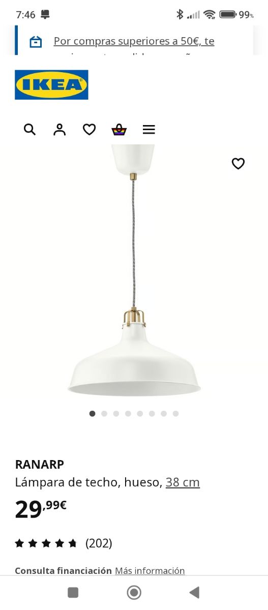 2 Lámparas techo vintage blancas