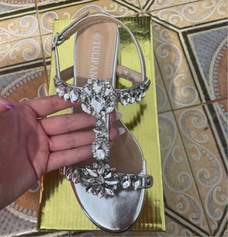 Sandali Tulipanò argento, 38