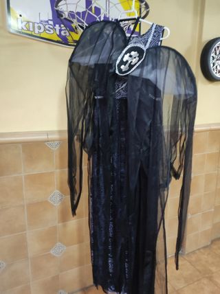 Vestido ángel  noche negro mujer