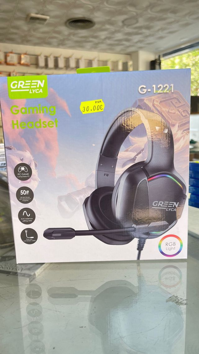 Cascos Gaming Green Lyca G-1221