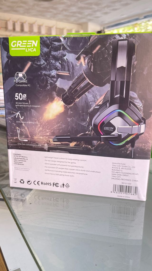 Cascos Gaming Green Lyca G-1224