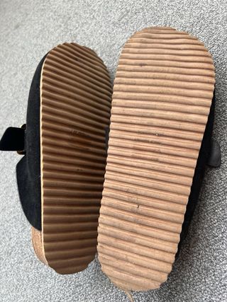 Zapatos planos negros hebilla