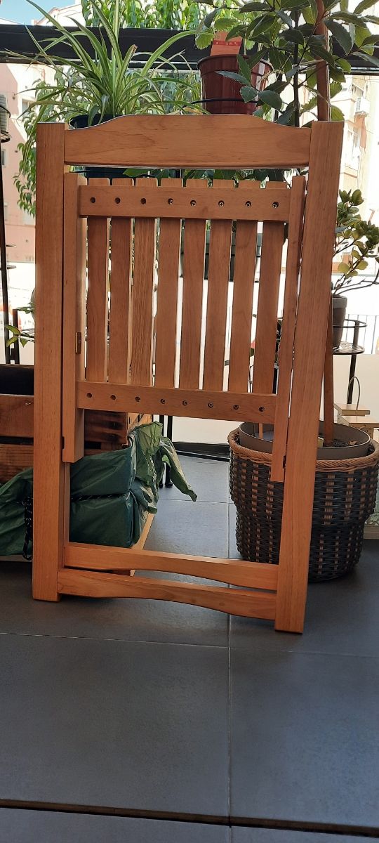 Silla plegable madera.