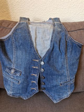 Chaleco vaquero M - Azul