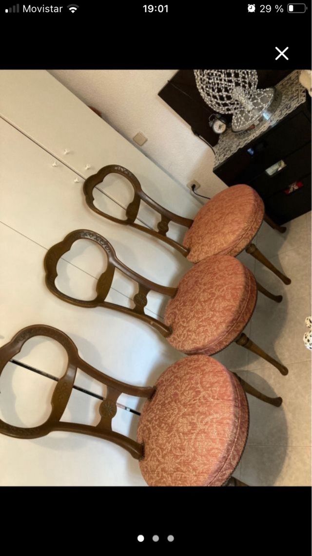 4 sillas madera estilo clásico