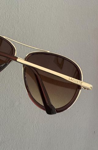 LACOSTE GAFAS AVIADOR MARRON HOMBRE 
