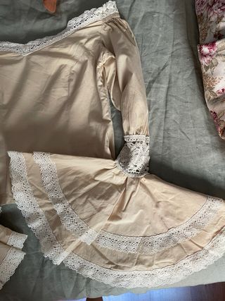 Traje Flamenca - Beige y Multicolor