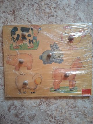 Puzzle granja Goula de madera