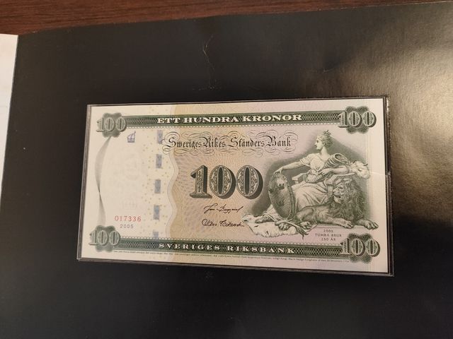 Billete conmemorativo año 2005. 100 kronor. Suecia