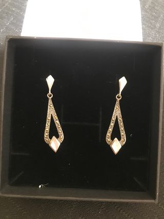 Pendientes Plata ley Marcasita