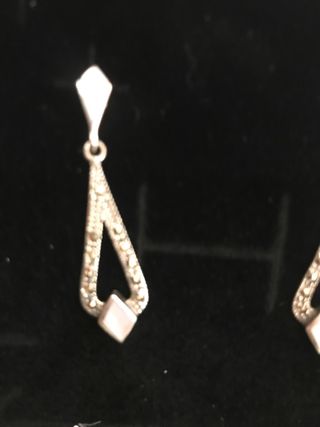 Pendientes Plata ley Marcasita