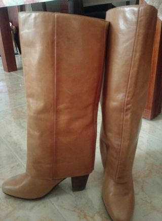 Botas NAF NAF piel beige