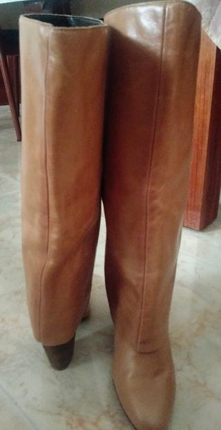 Botas NAF NAF piel beige