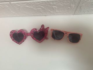 2 Gafas Minnie bebé de color rosa