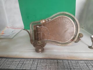 Juego té metal India: Tetera + 6 copas
