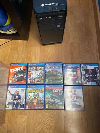 PS4 (PlayStation 4) + 2 mandos + 9 juegos