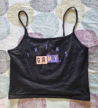 Top GRIMEY negro y morado