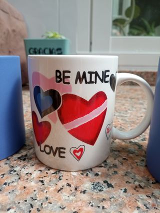 3 tazas de cerámica - Azul y blanca