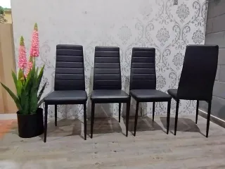 4 Sillas Comedor - Cuero Sintético