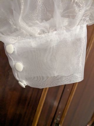 CHAQUETA/BOLERO DE GASA BLANCA 