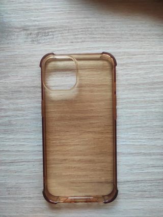 Funda iPhone 13 marrón transparente
