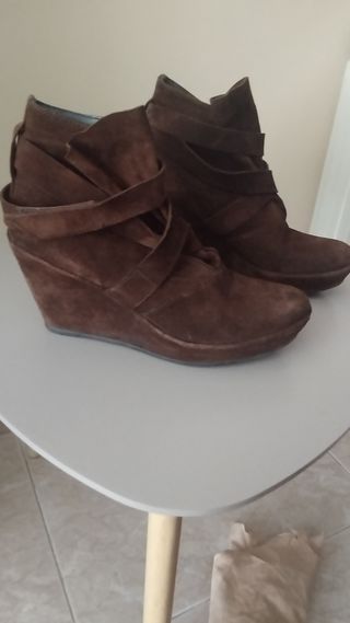 Botines ante marrón mujer - T39