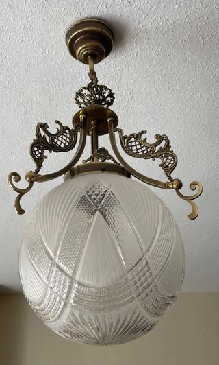 Lámpara techo vintage dorada