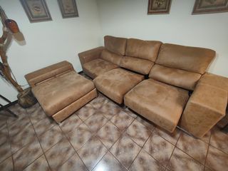 Sofá chaise longue marrón