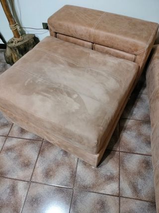 Sofá chaise longue marrón