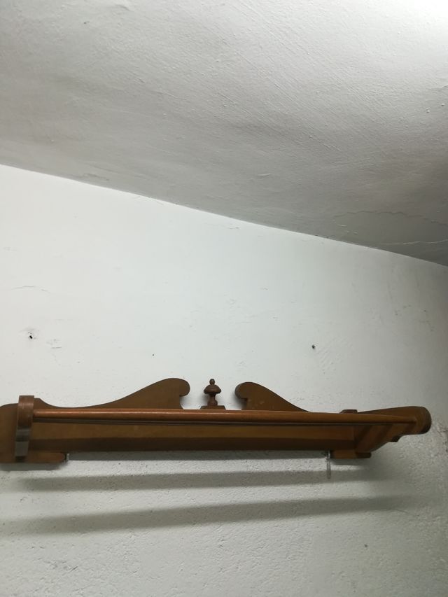 Perchero Pared Madera - Marrón