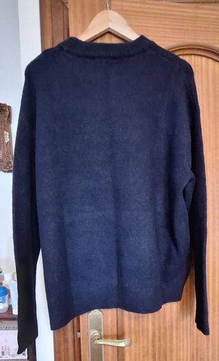 Jersey MANGO azul marino mujer