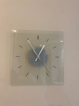 Reloj pared - Moderno de cristal