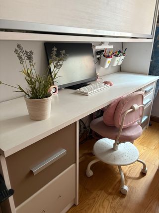 Cama abatible +escritorio integrado+cajoneras