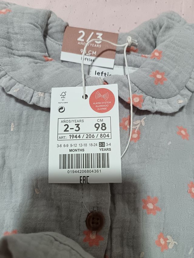 Vestido Lefties niña 2-3 años