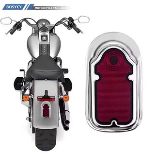 Luz trasera LED moto clásica cromada