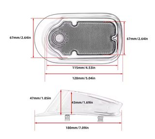 Luz trasera LED moto clásica cromada