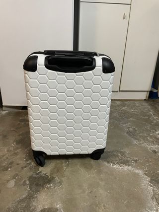 Valigia trolley piccola bianca e nera