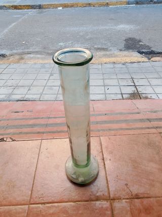 Jarrón de cristal verde