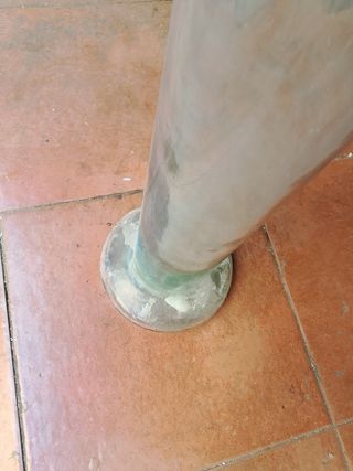 Jarrón de cristal verde
