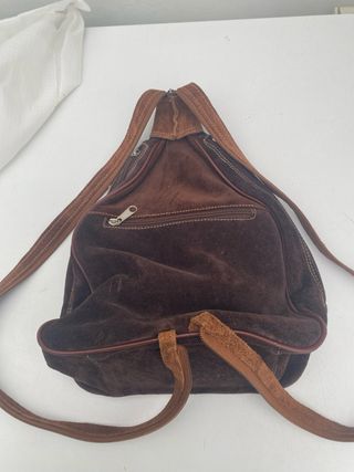 Mochila ante marrón
