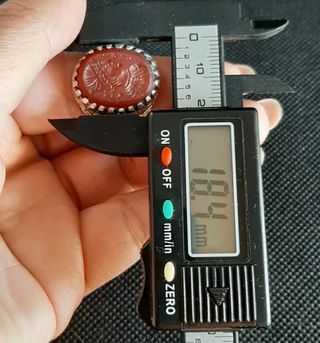 Anillo Sello Afgano Plata 925 Cornalina