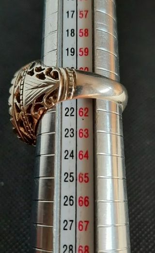 Anillo Sello Afgano Plata 925 Cornalina